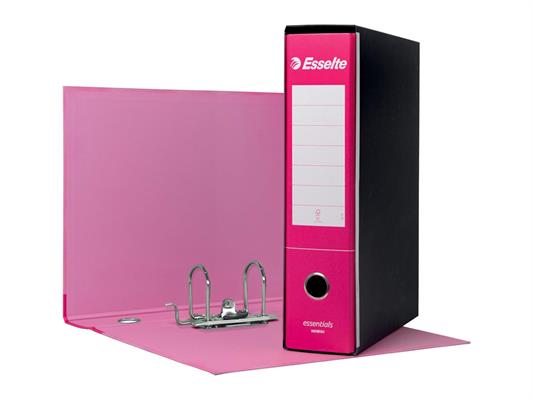 Registratore a Leva Esselte Essentials G75 Fucsia 23x33 Dorso 8 cm – 6 Pz