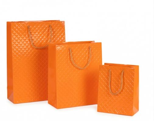 Shopper Soft Touch Arancio 26x12x32 cm con Cordino – Conf.10