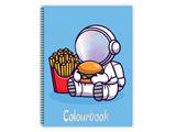 Quaderno A5 Spiralato Skyfall Colourbook Quadretti 4 mm 80 Fogli