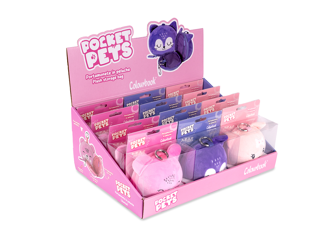 2 Portamonete In Morbido Peluche Con Chiusura A Bacio – Per Donne, Gioielli, Chiavi E Monete, Blu E Rosa, 9,9x7,4 Cm