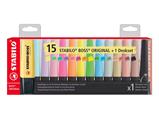 Set Scrivania Stabilo Boss Original 15 Evidenziatori Assortiti