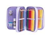 Astuccio 3 Zip Alieno e Unicorno Colourbook – 9 Pezzi