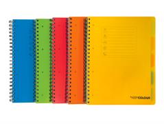 Quaderno Spiralato A5 1R con Divisori Fluo Arda 120 Fogli – 5 Pz