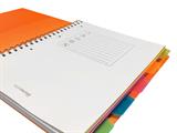 Quaderno Spiralato A5 1R con Divisori Fluo Arda 120 Fogli – 5 Pz