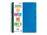 Quaderno Spiralato A5 1R con Divisori Fluo Arda 120 Fogli – 5 Pz