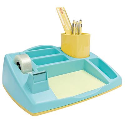 DESK ORGANIZER KC PASTEL AZZURRO/GIALLO*