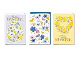 Biglietti Pasqua Fiori e Pulcini Assortiti – 12 Pezzi Set