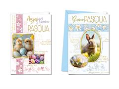 Biglietti Pasqua Coniglio e Pulcini – Confezione 12 Pezzi