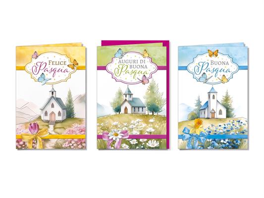 Biglietti Pasqua Religiosi – Confezione 12 Pezzi