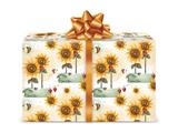 Carta regalo fantasia girasoli 70x100 design elegante – Conf. 12 Fogli