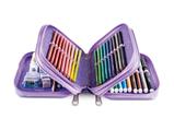 Astuccio 3 Zip Glitter Colourbook Completo - Confezione 6PZ