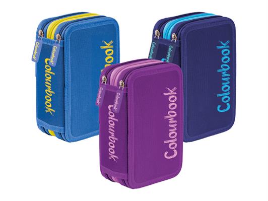 Astuccio 3 Zip Bicolor Colourbook Completo - Confezione 6PZ