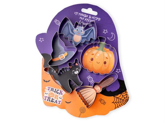 Kit Formine Biscotti Halloween Acciaio Inox 5 Pezzi