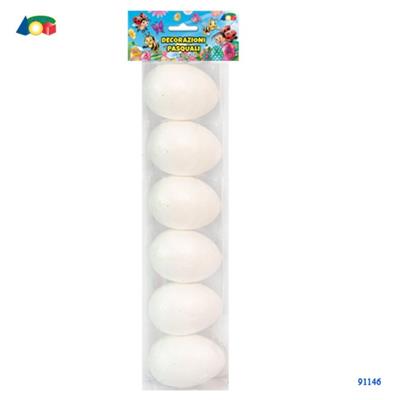 Ovette in Polistirolo Bianche Decorative 6 Pezzi – Hobby Creativi