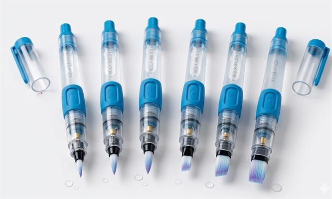 Pennelli con serbatoio Watercolor assortiti – Set 6 pezzi – Confezione 12 assortiti