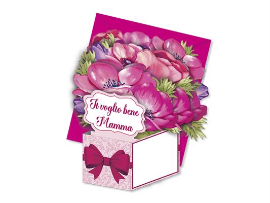 Biglietto Auguri Pop Up Mamma Floreale 3D – Conf 6 Pezzi Ass