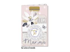 Biglietto auguri mamma grafica floreale con busta – Conf. 6 Pz