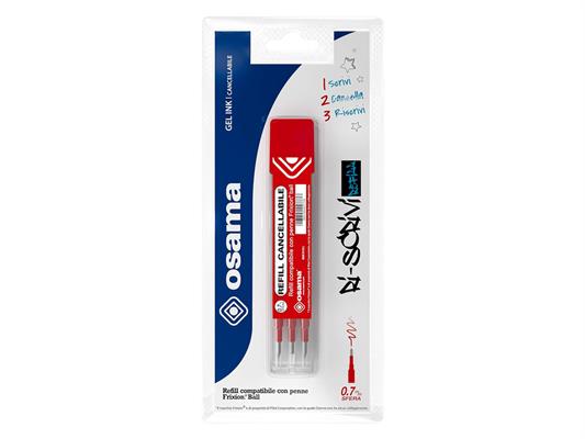 REFILL GEL RISCRIVI PZ.3 ROSSO*