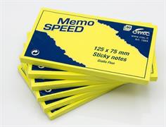 Notes adesivi 125x75mm giallo fluo 100 fogli – Blocco 6 PZ memo