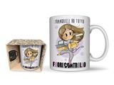 Tazza ceramica Bubine 12x9,5x8 cm decorata – Confezione 3 pezzi