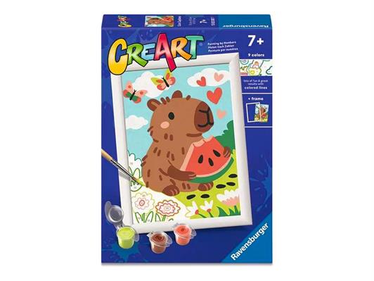 Ravensburger Creart Capibara Kit Dipingere Con Numeri - 3 pezzi