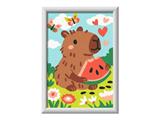 Ravensburger Creart Capibara Kit Dipingere Con Numeri - 3 pezzi