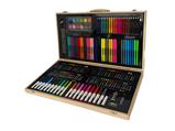 Set artistico 180 pezzi valigetta legno completa colori accessori
