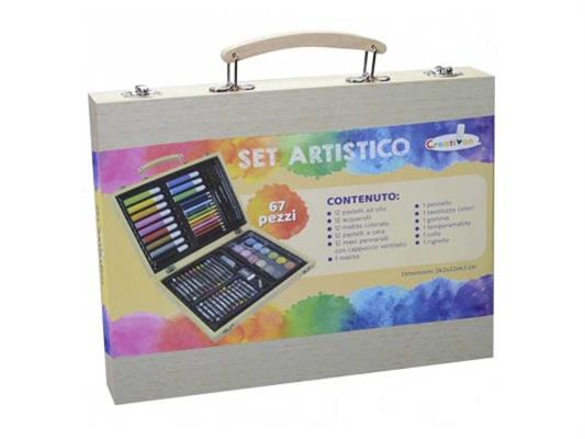 Set artistico 67 pezzi valigetta colori bambini completa accessori