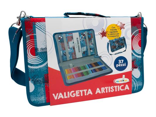 Set artistico 37 pezzi valigetta tracolla colori bambini compatta