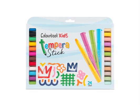 Tempera Stick Kids 24 colori supercoprenti – Confezione 6 AS