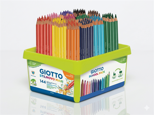 Pastelli Giotto Stilnovo Maxi triangolari mina 4,3 – Expo 144 Pz