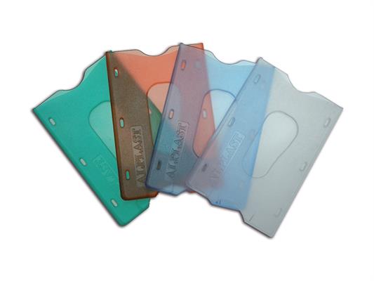 Portacard rigido trasparente colori assortiti 1 scomparto 60 PZ