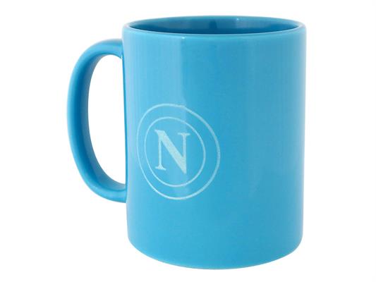 Tazza ceramica SSC Napoli azzurra con stampa logo – 3 pezzi set