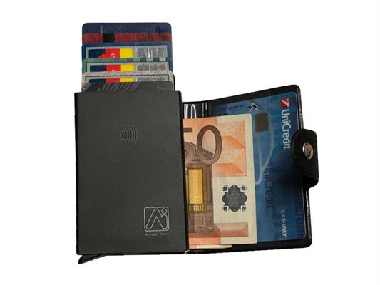Portafoglio Wally Carbon RFID compatto – Confezione 8 pezzi B2B
