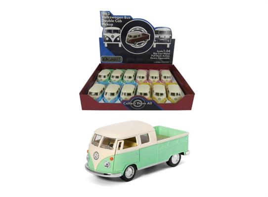Volkswagen Bus Double Cab Pickup 1:34 Expo 12 Pezzi Die Cast