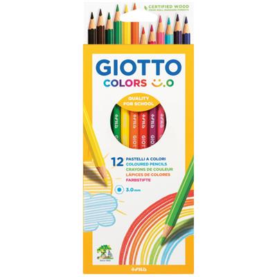 Pastelli Giotto Colors 12 Colori Mina 3.0mm Scuola – Astuccio confz.10