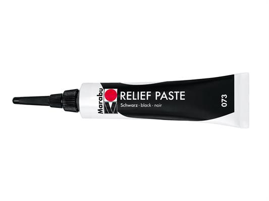 Marabu Relief Paste Metallic Nero 073 20 ml – Pasta a Rilievo Decorativa