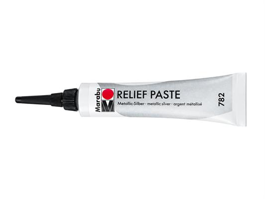 Marabu Relief Paste Argento 782 20 ml – Pasta a Rilievo Decorativa