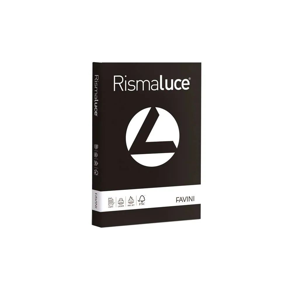 Carta A3 Nero 200 gr Rismaluce Favini 125 Fogli – Uso Creativo