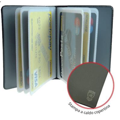 Portacard scudo 5 spazi RFID colori assortiti – Confezione 24 pz