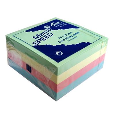 Cubo sticky notes 75x75 mm 400 fogli pastel – Confezione 1 pezzo