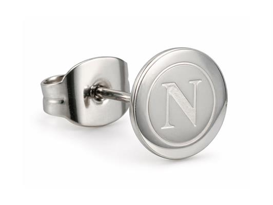Orecchino SSC Napoli Acciaio a Lobo con Farfallina – 1 Pezzo