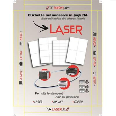 Etichette Adesive A4 210×297 mm ID Label – 100 Fogli
