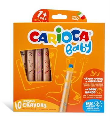 Pastelli 3in1 Carioca Baby Mina 10mm Ergonomici – Confezione 6