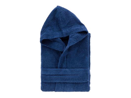 Accappatoio in Spugna con Cappuccio L - Blu