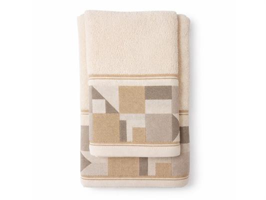 Set in Spugna Jacquard Gilma 2 pezzi - Panna