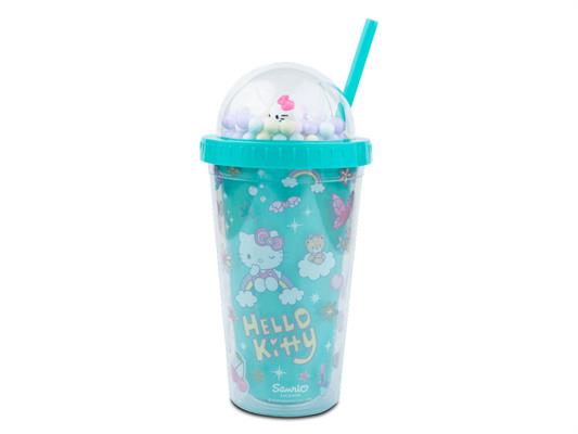 Bicchiere Hello Kitty con Cannuccia e Coperchio – 6 Pezzi