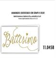 Biglietti Bomboniere Battesimo Stampa Oro 4,5x2,5cm – 100 Pezzi