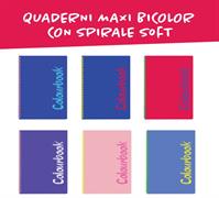 Quaderno Maxi Spiral Soft Colourbook 80 Fogli Forati – 12 Pezzi