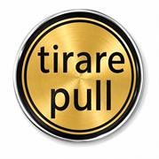 Etichetta MetalDrop Tirare Pull Ø10 cm Oro – Segnaletica Porta